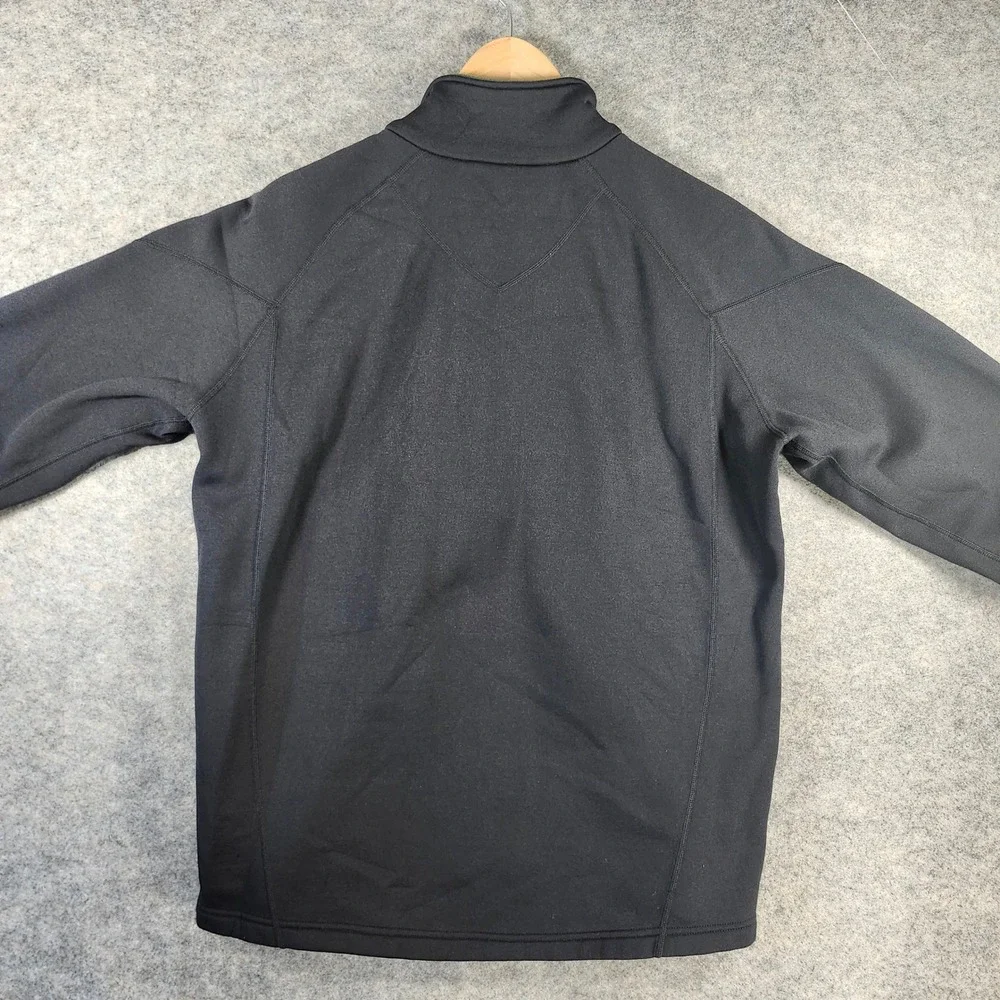 REI Mens Half Zip Fleece Pullover Black Grey Large Gorpcore Outdoor Utility Mock